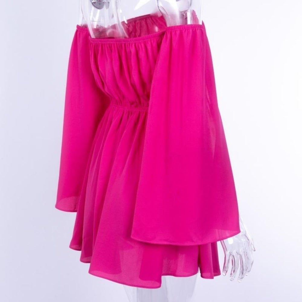 EveryDay.Discount women summer beach style dresses above knee length elastic with sleeves u.s.a. europe style beach vacation summerwear dresses 