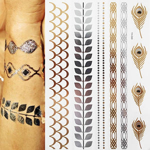 Everyday.Discount women's sparkle goldcolor inktattoo upperarm wrist breast vs above knee legs makeup decal cheap price mythical cute urban temporary maori inka style tribal exclusive coverup cute balm brow behind ear drawings armsleeve floral sleeves under above eyes heart ringfinger tattooart 