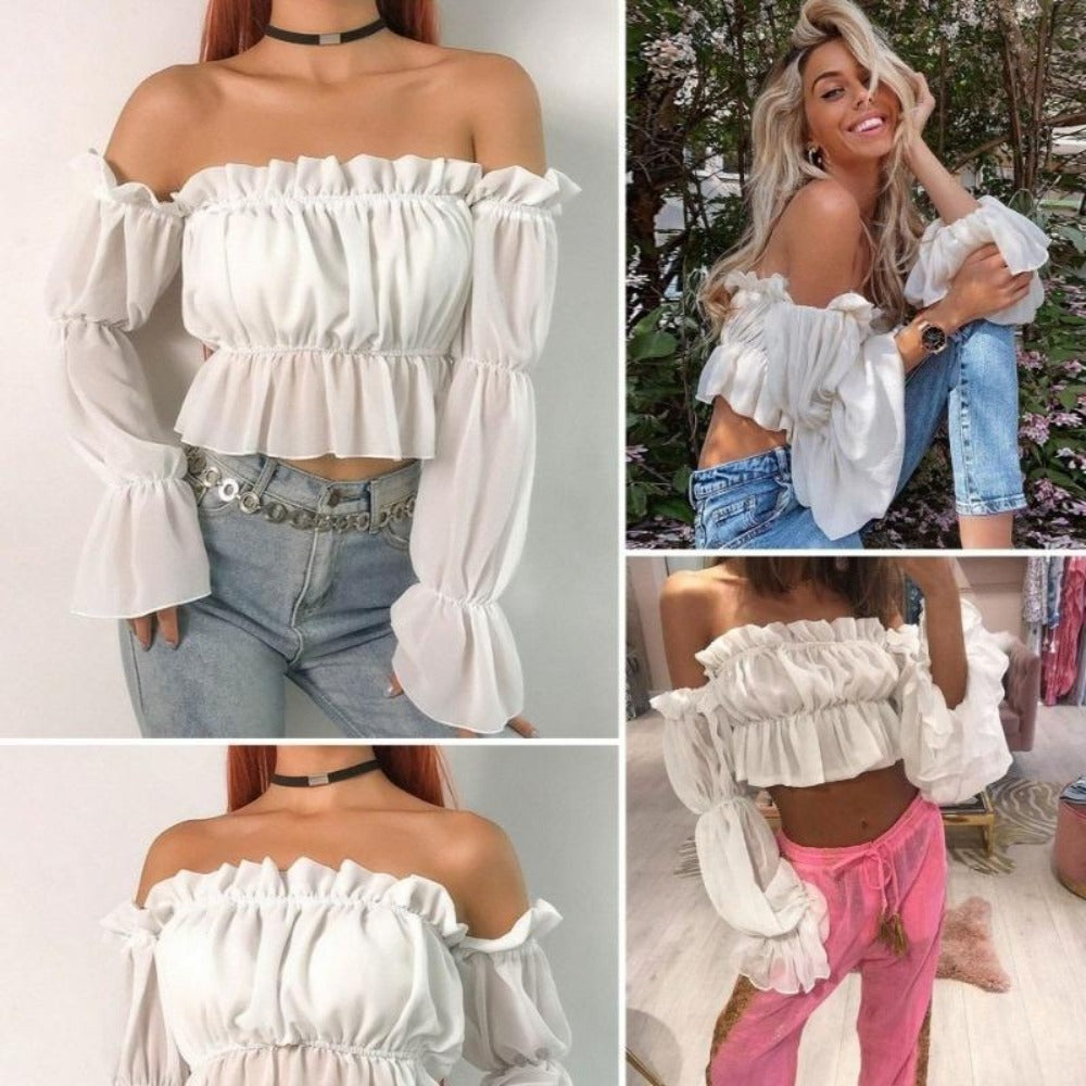 Everyday.Discount buy women's croptop tiktok facebook,summer various summer color boho elastic fitted bardot bust longsleeves ruched croptop pinterest corsets with sleeves for women moda ruched sleeves instagram womens clothing wear your croptop with skirts heels leggings jeanspant trousers various sizes boutique everyday.discount everyday free.shipping