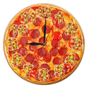 Everyday.Discount wallclock italian pizzas clock pepperoni designed pizzerias clocks wall clocks unique designed kitchen vs pizzas decoration analog not thicking ledlight quartz movement frameless luminous wallclock pizzas designed clock wall  