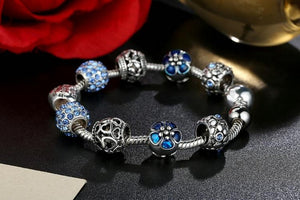 Everyday.Discount women bracelets bangles antique cheap charm flower beads jewelry 