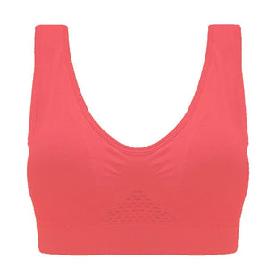 Everyday.Discount womens mesh sports bra's seamless bratop breathable women's frameless bra seamless for women wear your bra everyday for cleavage underwire 