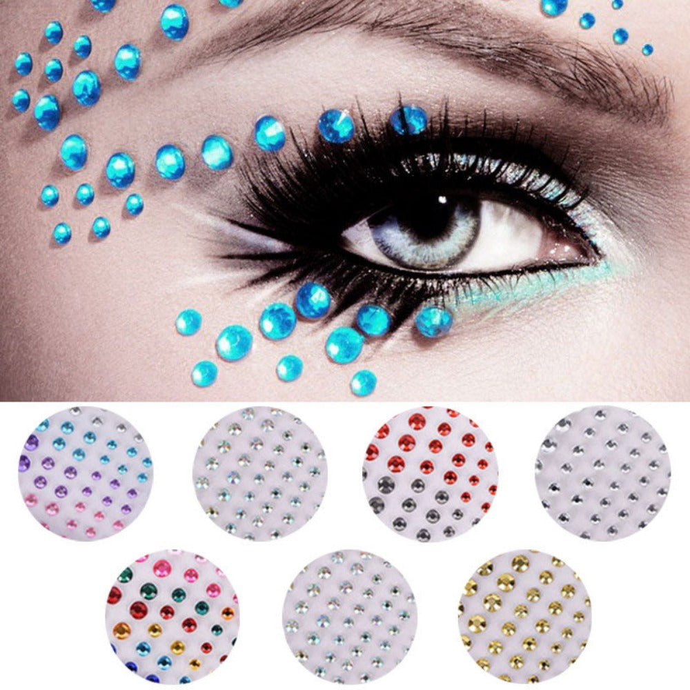 rhinestones eye decoration shiny diamonds gloss jewels vs makeup ✈️  free.shipping