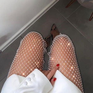 Everyday.Discount women rhinestone trousers silver white pant cubic zircon fishnet clubwear summer clubbing sheer legs wide stockings bling bling breathable  bombshell sexylegs pant