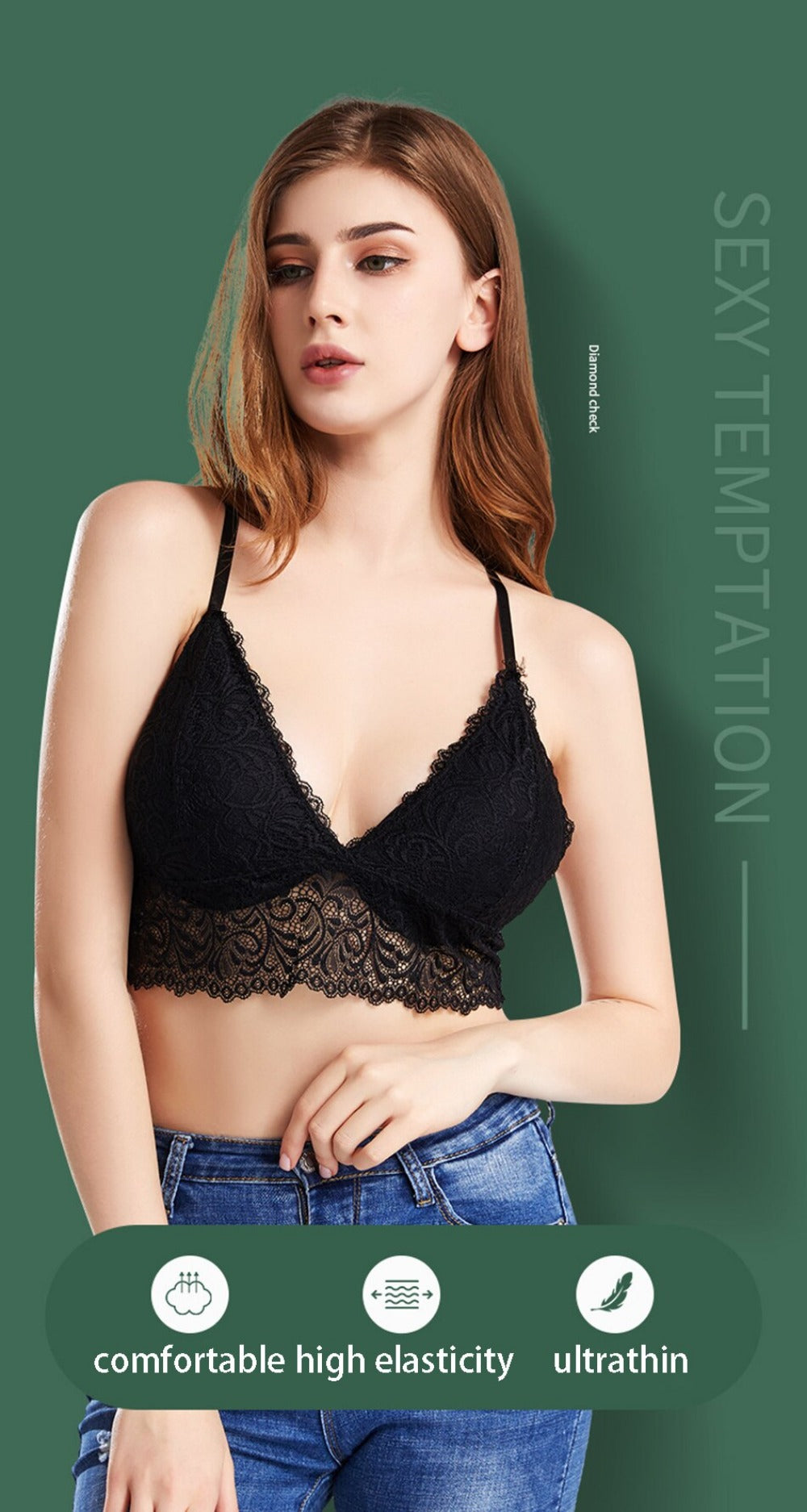 Everyday.Discount pushup bra's for women removable straps pushcap can be removed choose your favorite bra comfortable women's sportsbra straps can be adjusted three quarter cupshape bra supplies underwear for everyday 