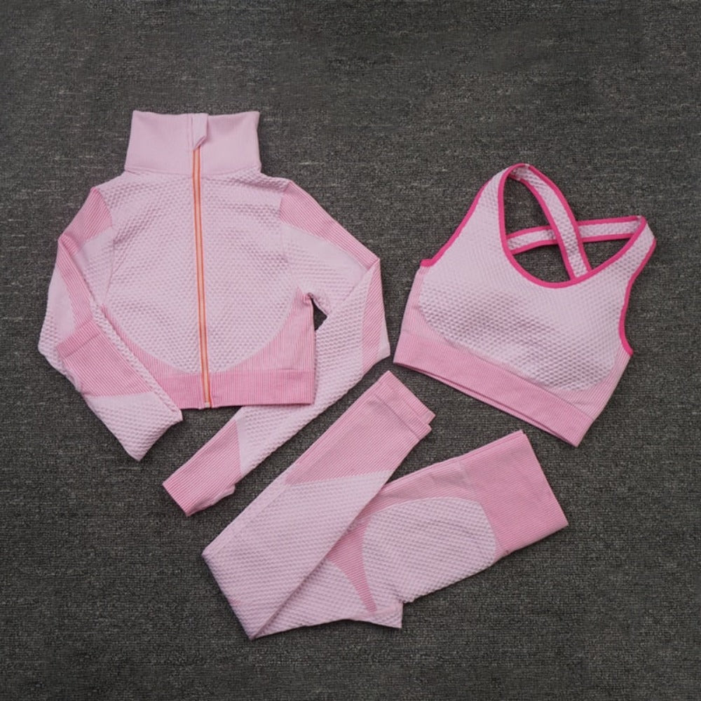 Everyday.Discount gymset clothing sportswear highwaist shorts+bra+coat+pants u.s.a. style workout clothes cotton blends longsleeve bratop and leggings suits free.shipping 