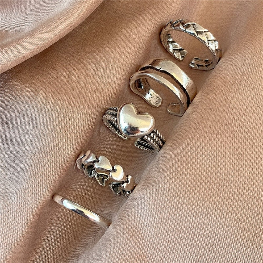 Everyday.Discount women's rings antique silver color women boho jewelry street wear nightwear fashionable everyday wear rings 