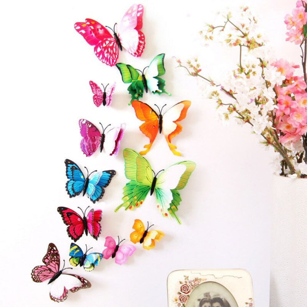 Everyday.Discount butterflies rose bluecolor yellow white wallstickers interior decals colorful interior mural butterflies rose silver butterflies interior decoration decals adhesive kitchen furniture cafe windows realistic goldcolor wall ceiling coffeecorner cheap price cute personalized butterflies  