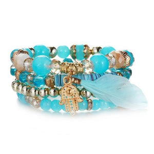 Everyday.Discount women bracelets bohemian charm beads bangles multilayer bracelets 