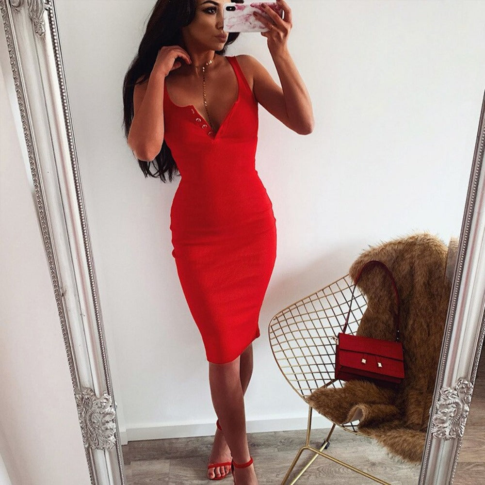 Everyday.Discount women summer dresses knee length knitted elastic sleeveless u.s.a. europe style bodycon beach vacation summerwear dresses 