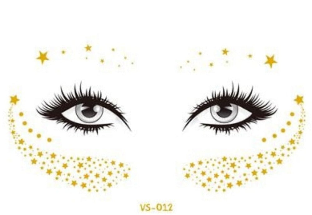 Everyday.Discount temporary women's sparkle frecklesface goldcolor inktattoo facetattoos makeup decal