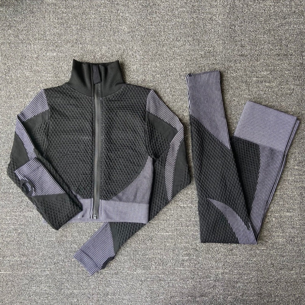 Everyday.Discount gymset clothing sportswear highwaist shorts+bra+coat+pants u.s.a. style workout clothes cotton blends longsleeve bratop and leggings suits free.shipping 