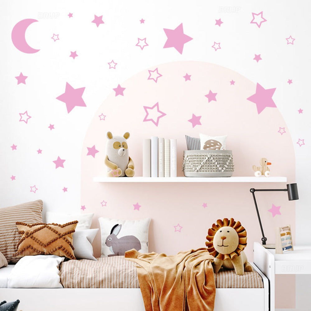 Everyday.Discount wallstickers bedroom decals silver goldcolor hollow starry decoration interior childroom kids bedroom wall vs interior decoration decals adhesive furniture window mural realistic wall ceiling cheap price cute personalized color decals 