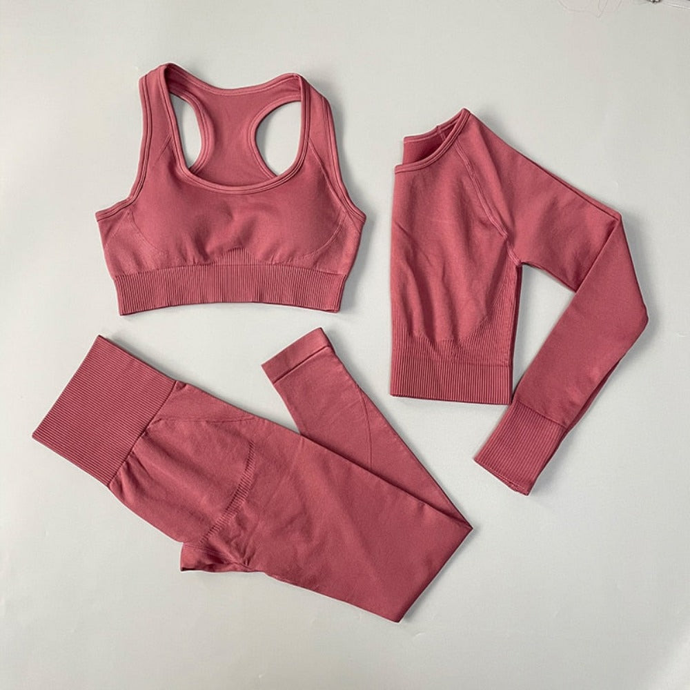 Everyday.Discount women bratop and leggings sportswear seamless workout gymset two three four pcs sports gymset indoors outdoors clothing   
