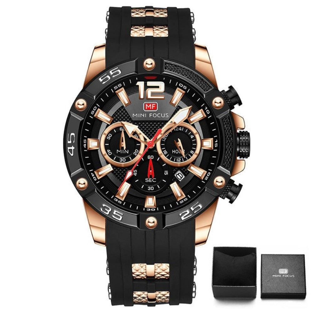 EveryDay.Discount men's chronograph analog quartz wristwatches vs sports watch