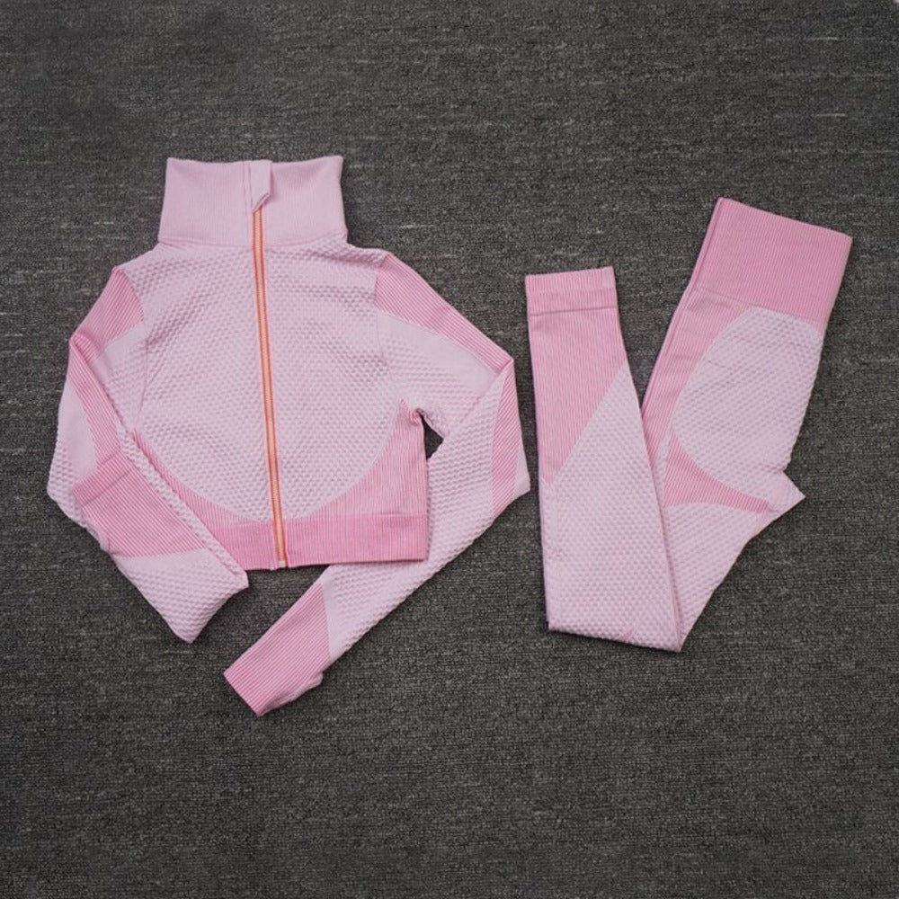 Everyday.Discount gymset clothing sportswear highwaist shorts+bra+coat+pants u.s.a. style workout clothes cotton blends longsleeve bratop and leggings suits free.shipping 