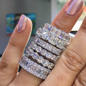Everyday.Discount women rings cubic zirconia inlay silver color rhinestone crystal rings women's artificial diamond bridal street night fashionable pinterest facebook.discounted tiktok everyday wear rings  