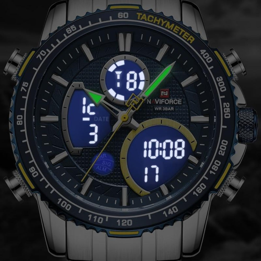 Everyday.Discount men's watches stainless chronograph analog quartz wristwatch everyday wear wristwatches