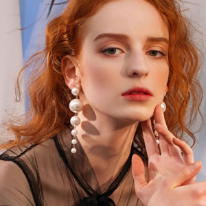Everyday.Discount pearl earrings women circel hanging oversize hoops earring jewelry