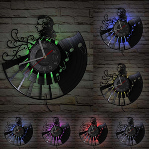 Everyday.Discount wallclock music instruments designed clock music notes melody musicians ledlight wall clocks unique designed decoration analog not thicking quartz movement frameless luminous wallclock music instruments designed clock 