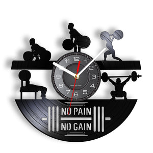 Everyday.Discount wallclock workout sports interior clock bodyhealth dumbbell designed clock unique decoration analog not thicking ledlight quartz movement frameless luminous wallclock sports workout designed clock 