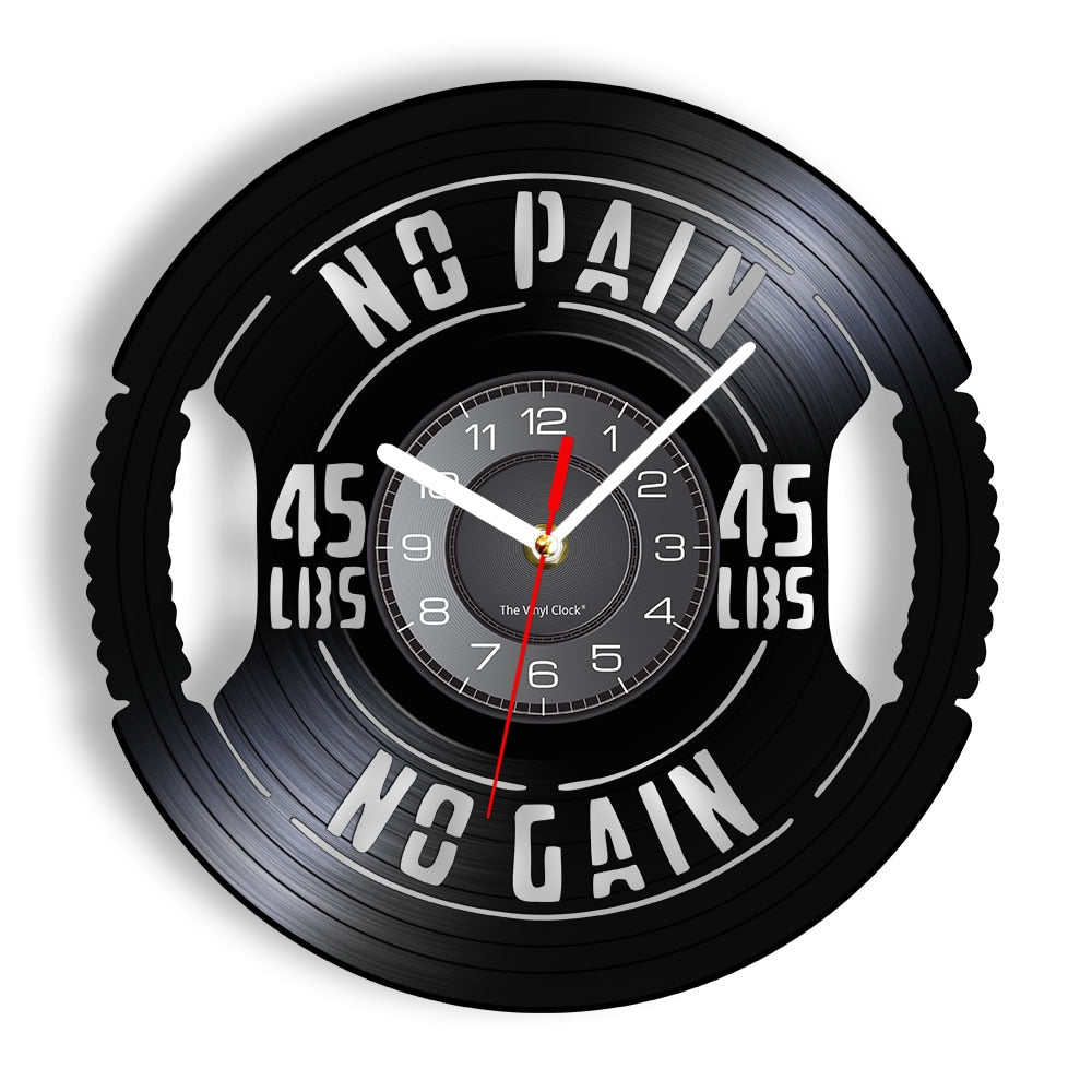 Everyday.Discount wallclock workout sports interior clock bodyhealth dumbbell designed clock unique decoration analog not thicking ledlight quartz movement frameless luminous wallclock sports workout designed clock 