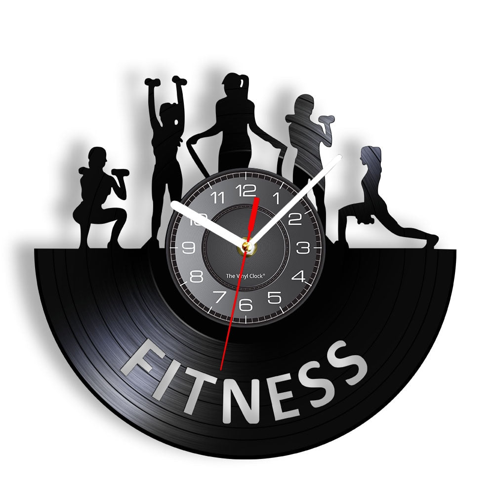 Everyday.Discount wallclock workout sports interior clock bodyhealth dumbbell designed clock unique decoration analog not thicking ledlight quartz movement frameless luminous wallclock sports workout designed clock 