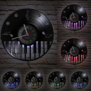 Everyday.Discount wallclock music instruments designed clock music notes melody musicians ledlight wall clocks unique designed decoration analog not thicking quartz movement frameless luminous wallclock music instruments designed clock 