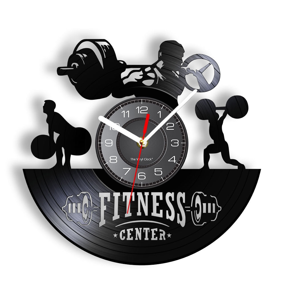 Everyday.Discount wallclock workout sports interior clock bodyhealth dumbbell designed clock unique decoration analog not thicking ledlight quartz movement frameless luminous wallclock sports workout designed clock 