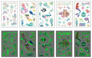 Everyday.Discount kids luminous glowing into dark decals temporary unicorn children decal cheap price cute dinosaur mermaid inicorn starry sky moon fishes turtle planes butterflies glowing decals for children