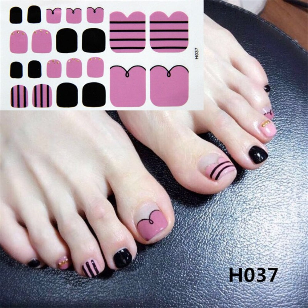 unisex toenail self adhesive decals nail wraps polish nailsticker stamps ✈️ free.shipping