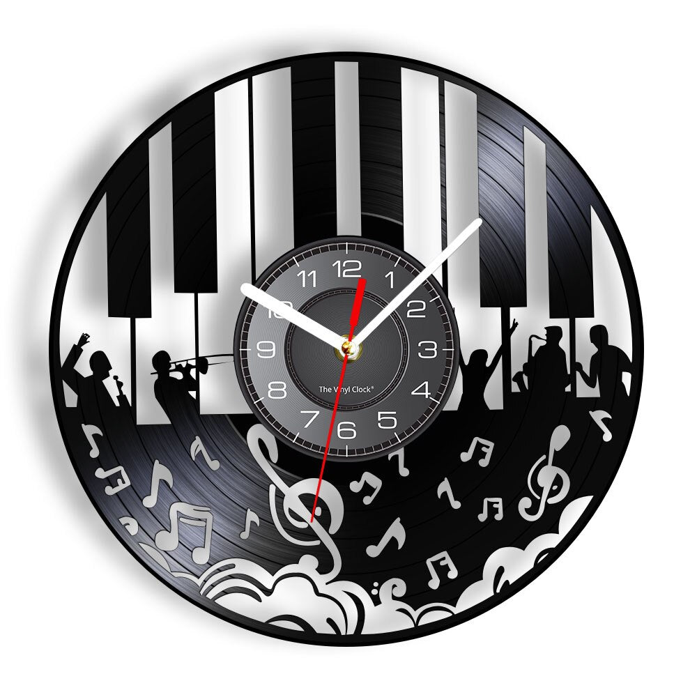 Everyday.Discount wallclock music instruments designed clock music notes melody musicians ledlight wall clocks unique designed decoration analog not thicking quartz movement frameless luminous wallclock music instruments designed clock 