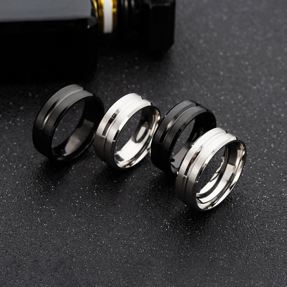 Everyday.Discount buy men's rings tiktok facebook.boy blackcolor rings silver color matted and polished shiny stainless streetwear instagram fashionable rings hypoallergenic rings pinterest jewelers shoponline my unique jewellery boutique everyday free.shipping 