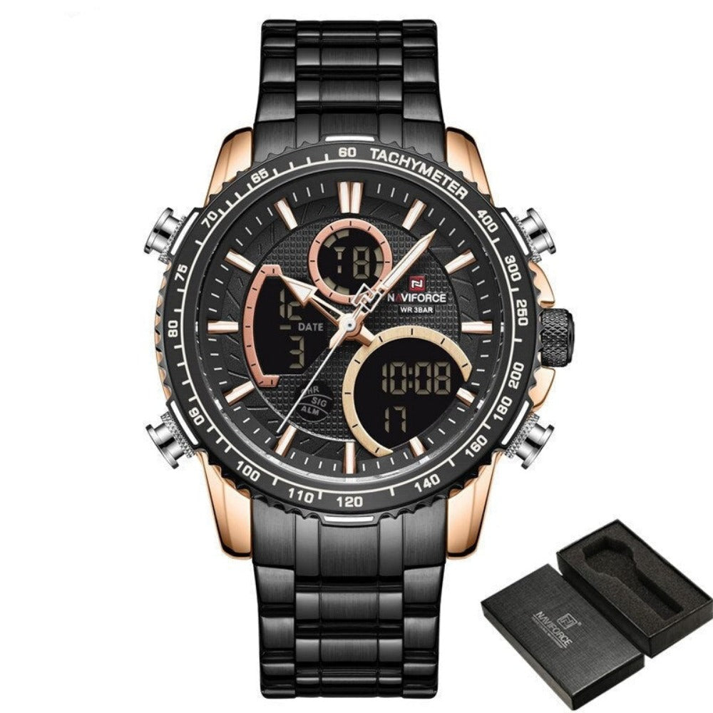 Everyday.Discount men's watches stainless chronograph analog quartz wristwatch everyday wear wristwatches