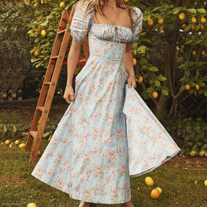 Everyday.Discount women's dresses for summer floral sleeveless women slit ankle length shoulderless ruffle sleeves boho beach dresses