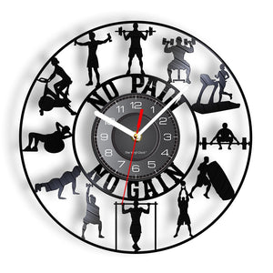 Everyday.Discount wallclock workout sports interior clock bodyhealth dumbbell designed clock unique decoration analog not thicking ledlight quartz movement frameless luminous wallclock sports workout designed clock 