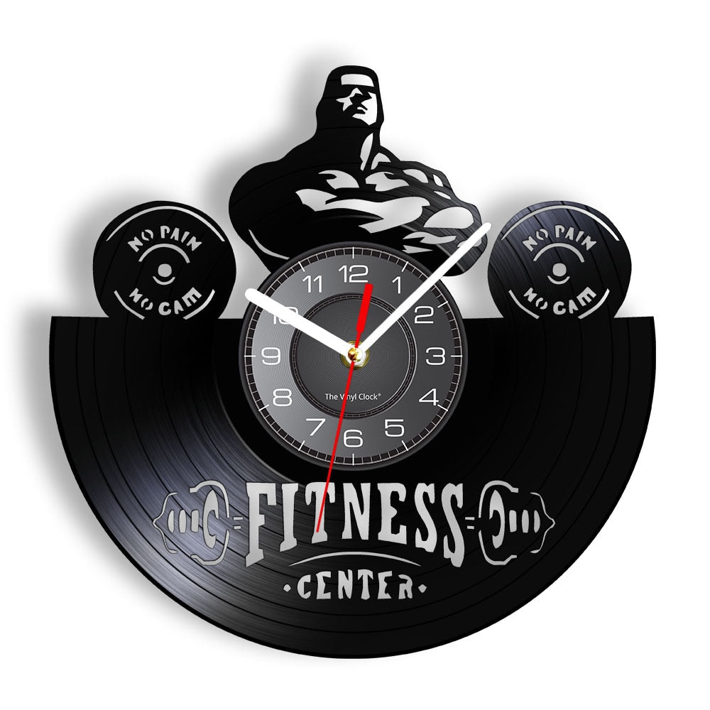 Everyday.Discount wallclock workout sports interior clock bodyhealth dumbbell designed clock unique decoration analog not thicking ledlight quartz movement frameless luminous wallclock sports workout designed clock 