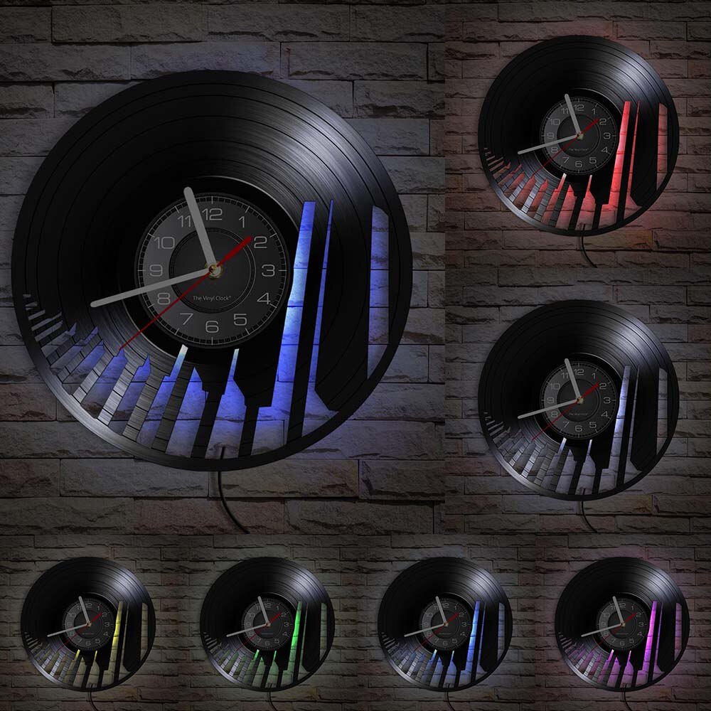 Everyday.Discount wallclock music instruments designed clock music notes melody musicians ledlight wall clocks unique designed decoration analog not thicking quartz movement frameless luminous wallclock music instruments designed clock 