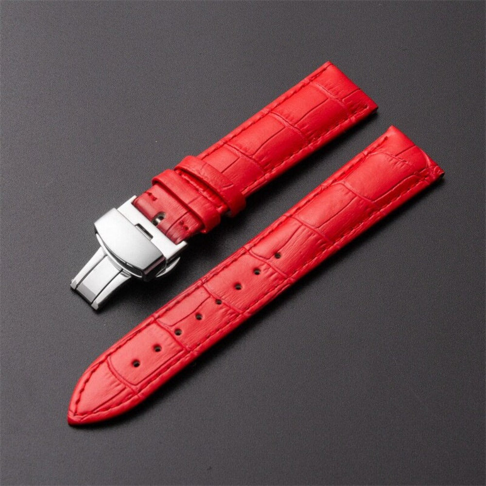 Everyday.Discount leather straps for watches replacement cowhide tooled leather watchband watches vs fashionable watchbands for wristwatches various color style cowhide leather watchstrap mood tracker