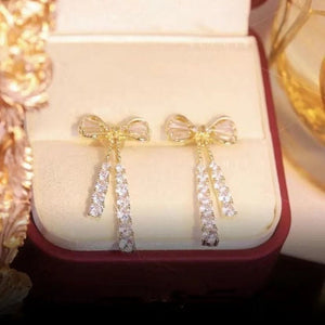 Everyday.Discount women's earrings cheap prices celebrity tassels crystal jewelry earrings earrings cubic zircon stones ear rings crystal bowknot various colors eye-catching gifts for women  