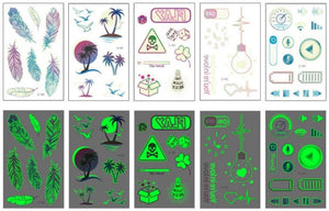 Everyday.Discount kids luminous glowing into dark decals temporary unicorn children decal cheap price cute dinosaur mermaid inicorn starry sky moon fishes turtle planes butterflies glowing decals for children