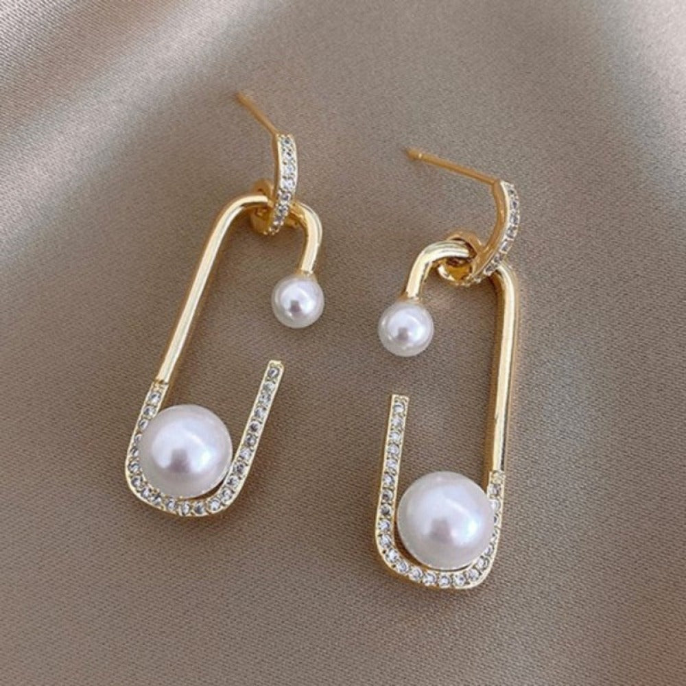 Everyday.Discount women earrings goldcolor moon starry dangle rhinestone pendants jewelry hanging pearl crystal zirconia inlay simulation pearls everyday wear cheap jewelry