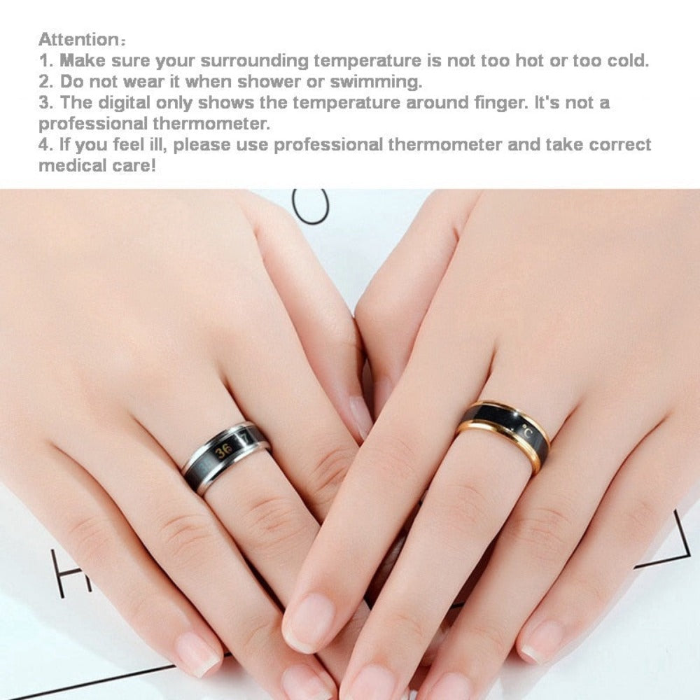 Everyday.Discount buy finger temperature rings tiktok facebook.customer rings with bodyheating measurements pinterest stainless fashionable silver blackcolor goldcolor rings instagram everyday streetwear fashionable men's jewelry rings free.shipping 