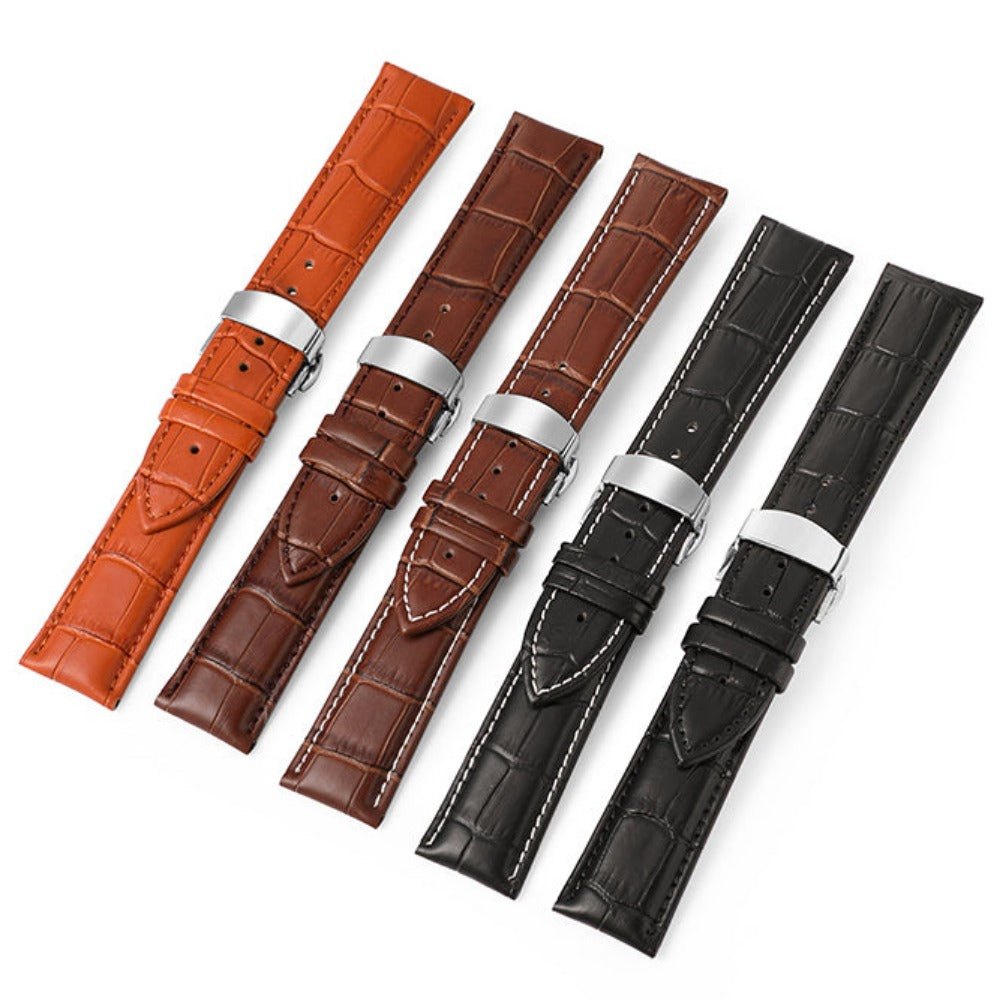 Everyday.Discount buy leather watchband pinterest genuine cow leather watchbands instagram universal watch strap butterflies buckle facebook.watch replacement strap vs tiktok fashionable watchbands wristwatches cowhide leather watchstrap free.shipping