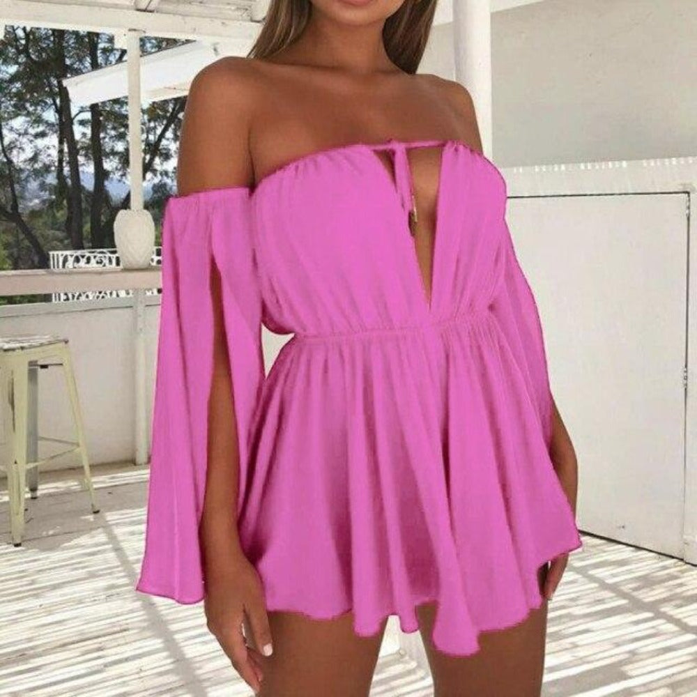 EveryDay.Discount women summer beach style dresses above knee length elastic with sleeves u.s.a. europe style beach vacation summerwear dresses 