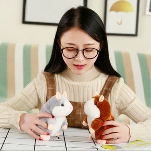EveryDay.Discount talking hamster kids toys talking animal plush doll speaks soundrecording repeater 