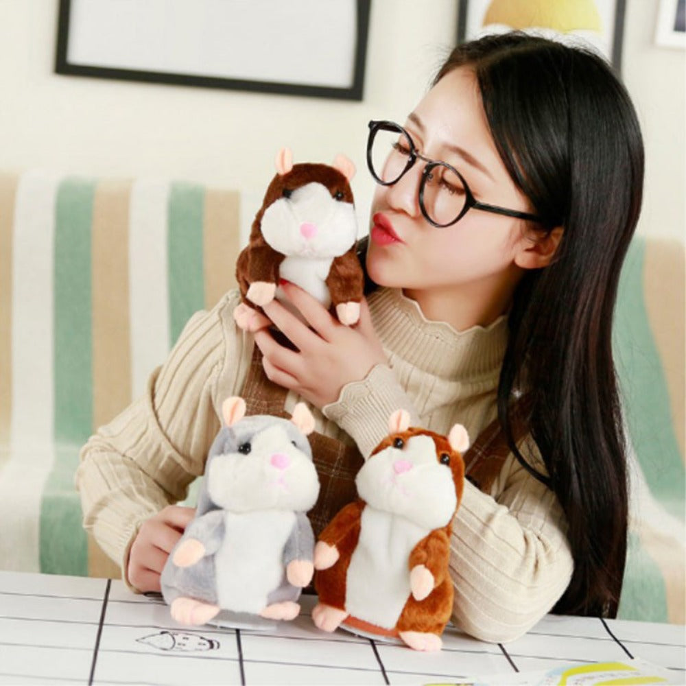 EveryDay.Discount talking hamster kids toys talking animal plush doll speaks soundrecording repeater 