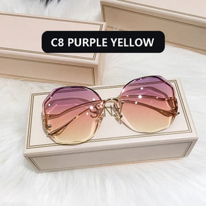 Everyday.Discount women's shade sunglasses frameless rimless sun eye glasses shades womens eyewear squared curved temple sun glasses women car driving holiday sea beach designed sunglasses everyday.discount women squared polycarbonate lenses uva  tiny round faces uva uvb cycling holiday eye glasses valentine gifts free.shipping 