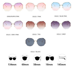 Everyday.Discount women's shade sunglasses frameless rimless sun eye glasses shades womens eyewear squared curved temple sun glasses women car driving holiday sea beach designed sunglasses everyday.discount women squared polycarbonate lenses uva  tiny round faces uva uvb cycling holiday eye glasses valentine gifts free.shipping 