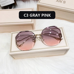 Everyday.Discount women's shade sunglasses frameless rimless sun eye glasses shades womens eyewear squared curved temple sun glasses women car driving holiday sea beach designed sunglasses everyday.discount women squared polycarbonate lenses uva  tiny round faces uva uvb cycling holiday eye glasses valentine gifts free.shipping 